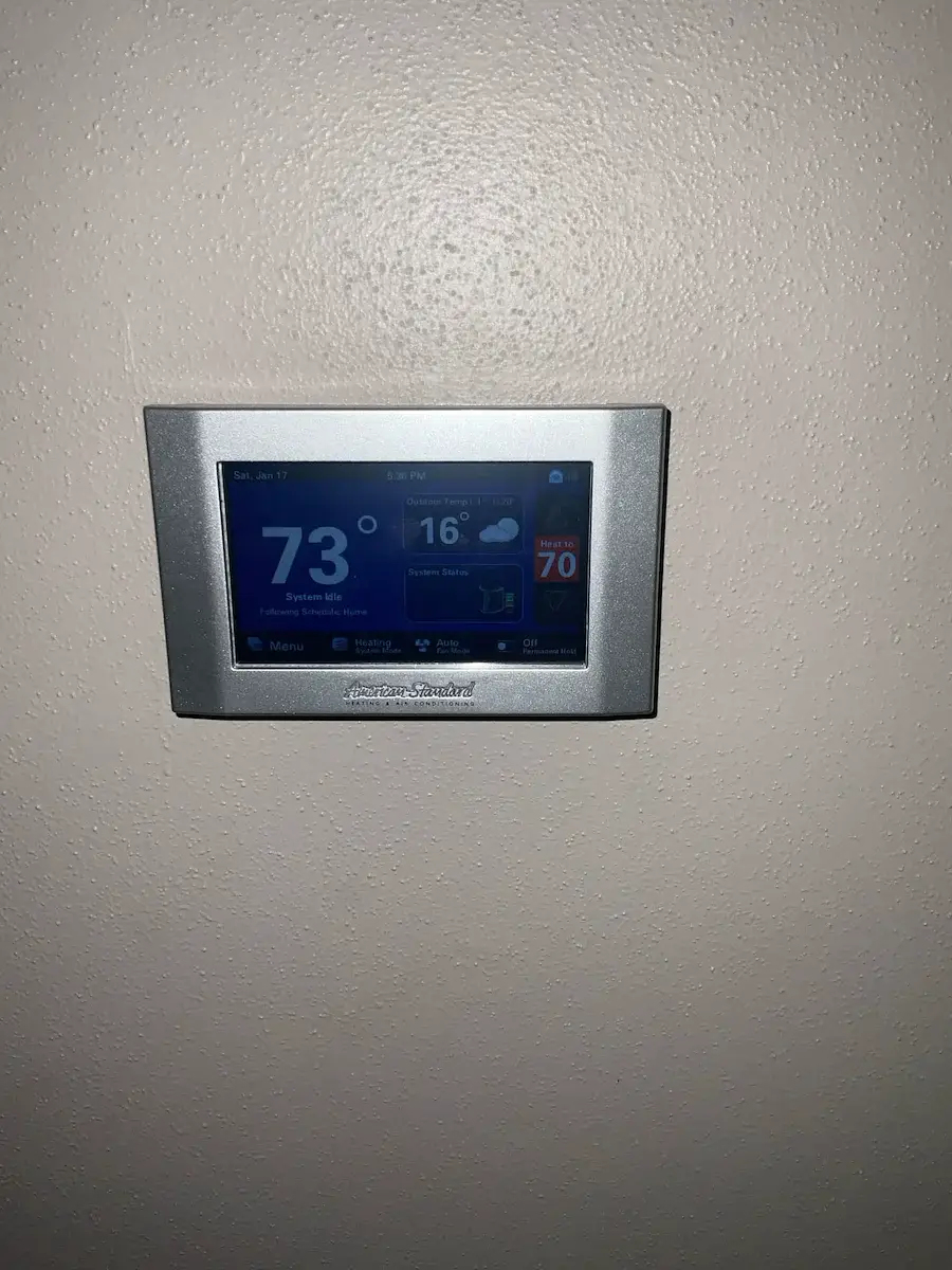 After — new American Standard smart thermostat - Abbotsford, WI