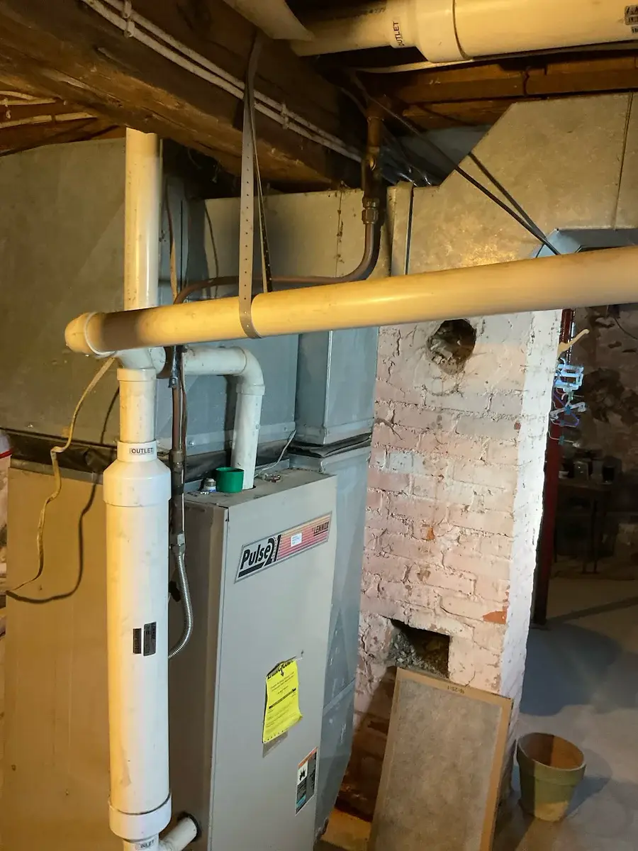 Before — the original Lennox Pulse furnace - Colby, WI