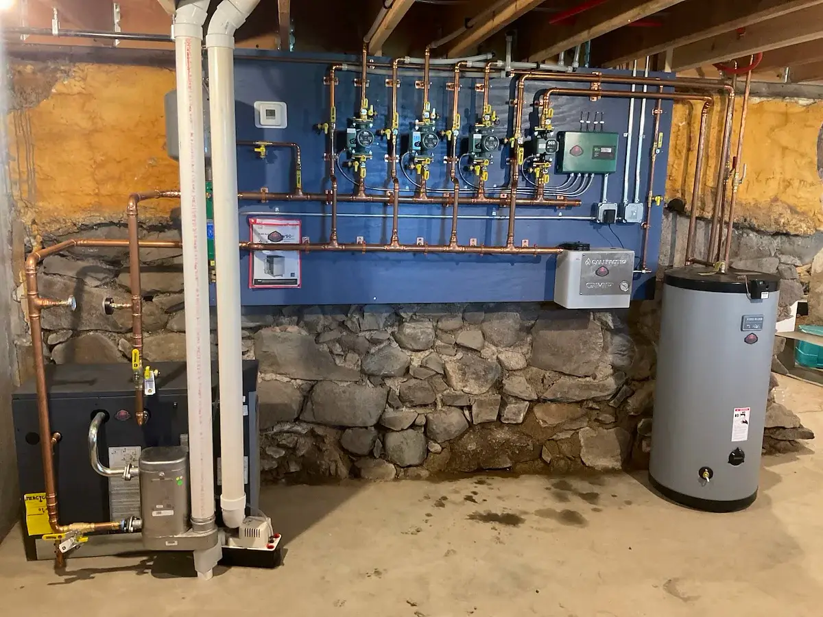 Boiler install — new boiler and near-boiler piping - Edgar, WI