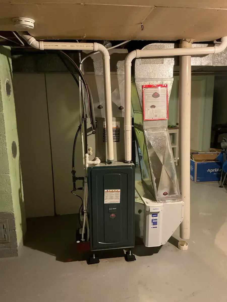 After — finished furnace and duct connections - Edgar, WI