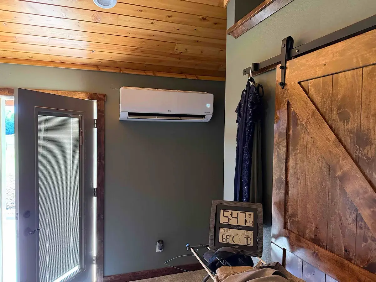 LG ductless — outdoor unit set on a pad - Marathon City, WI