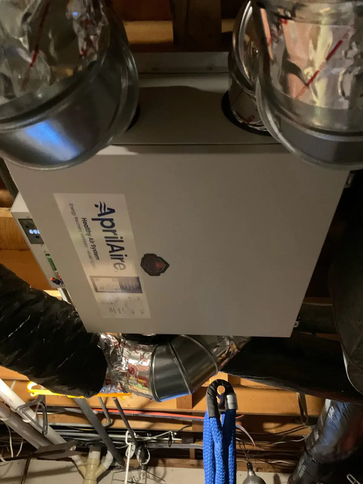 After — AprilAire energy recovery ventilator hung and ducted - Marshfield, WI