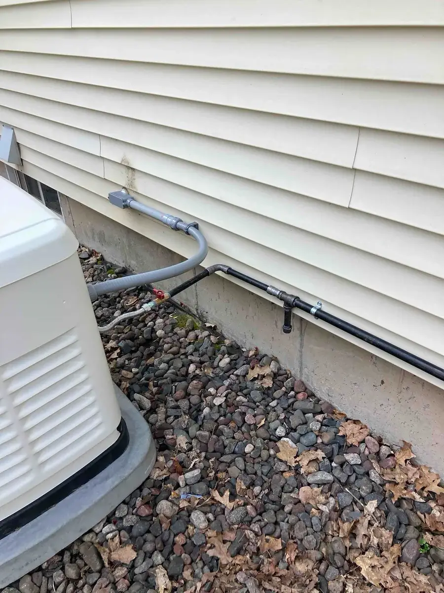 Generator install — gas and electrical connections made up - Medford, WI