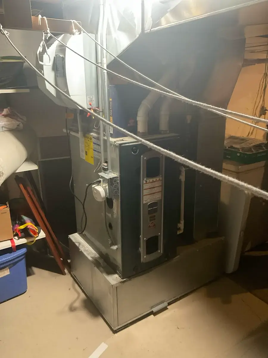 After — new Ameristar furnace installed with new venting - Stetsonville, WI