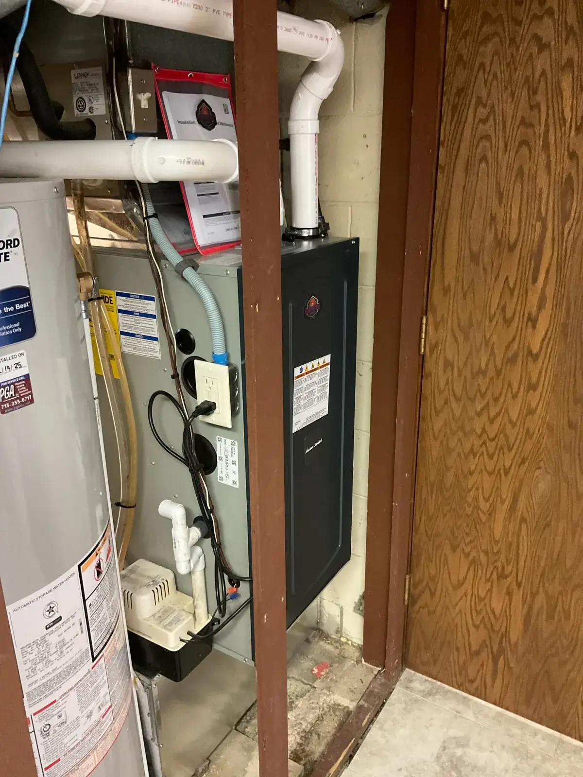 After — new furnace set, piped and running - Wausau, WI